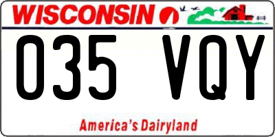 WI license plate 035VQY