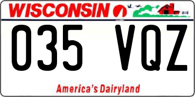 WI license plate 035VQZ