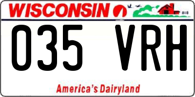 WI license plate 035VRH