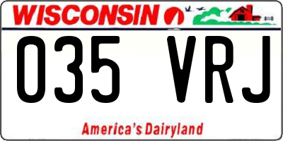 WI license plate 035VRJ
