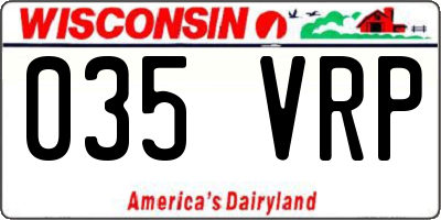 WI license plate 035VRP