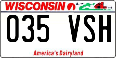 WI license plate 035VSH