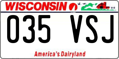 WI license plate 035VSJ