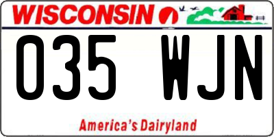 WI license plate 035WJN