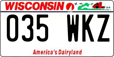 WI license plate 035WKZ
