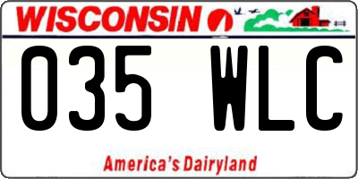 WI license plate 035WLC