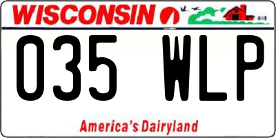 WI license plate 035WLP