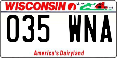 WI license plate 035WNA