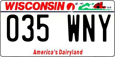 WI license plate 035WNY