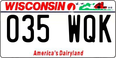 WI license plate 035WQK