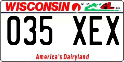 WI license plate 035XEX