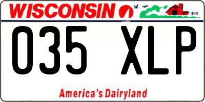 WI license plate 035XLP