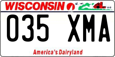 WI license plate 035XMA