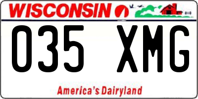 WI license plate 035XMG