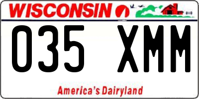 WI license plate 035XMM
