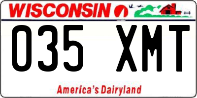 WI license plate 035XMT