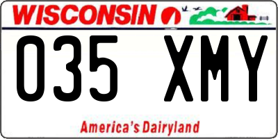 WI license plate 035XMY