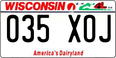 WI license plate 035XOJ