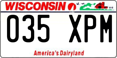 WI license plate 035XPM