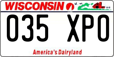 WI license plate 035XPO