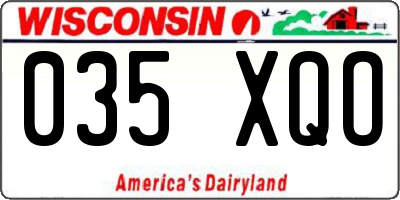WI license plate 035XQO