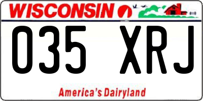 WI license plate 035XRJ