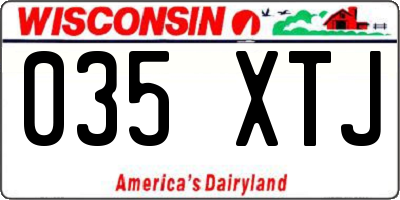 WI license plate 035XTJ