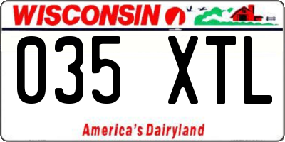 WI license plate 035XTL
