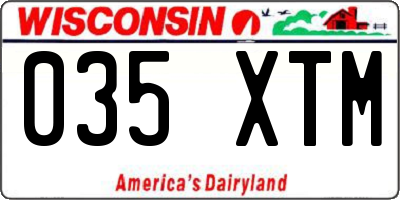WI license plate 035XTM