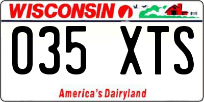 WI license plate 035XTS
