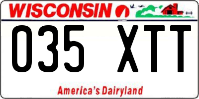 WI license plate 035XTT