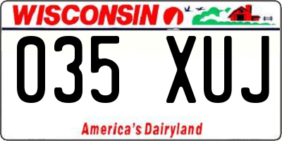 WI license plate 035XUJ