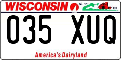 WI license plate 035XUQ