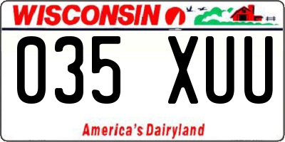 WI license plate 035XUU