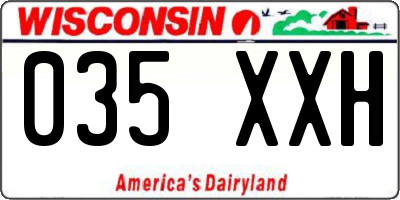 WI license plate 035XXH