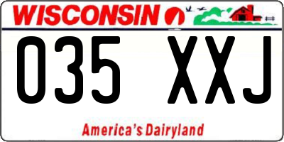 WI license plate 035XXJ