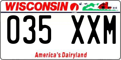 WI license plate 035XXM