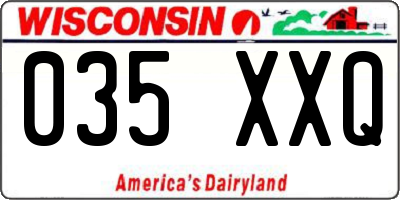WI license plate 035XXQ