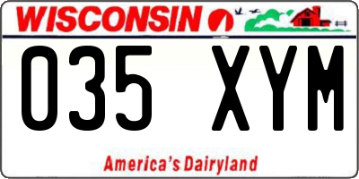 WI license plate 035XYM