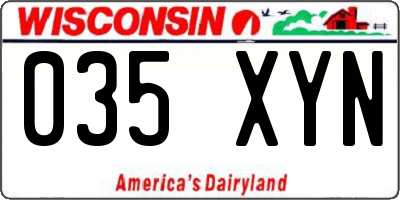WI license plate 035XYN