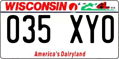 WI license plate 035XYO