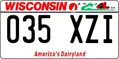 WI license plate 035XZI