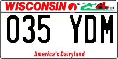 WI license plate 035YDM