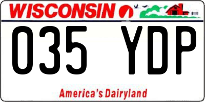 WI license plate 035YDP