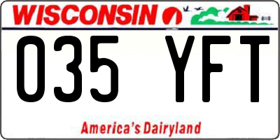 WI license plate 035YFT