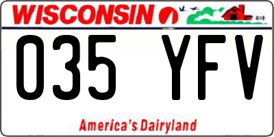 WI license plate 035YFV