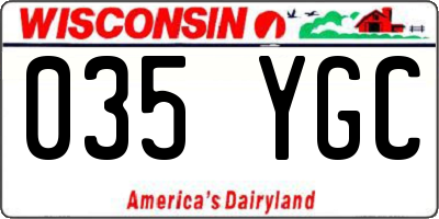 WI license plate 035YGC