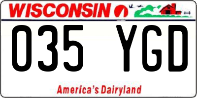 WI license plate 035YGD