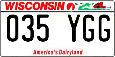 WI license plate 035YGG