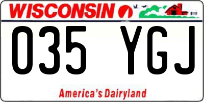 WI license plate 035YGJ